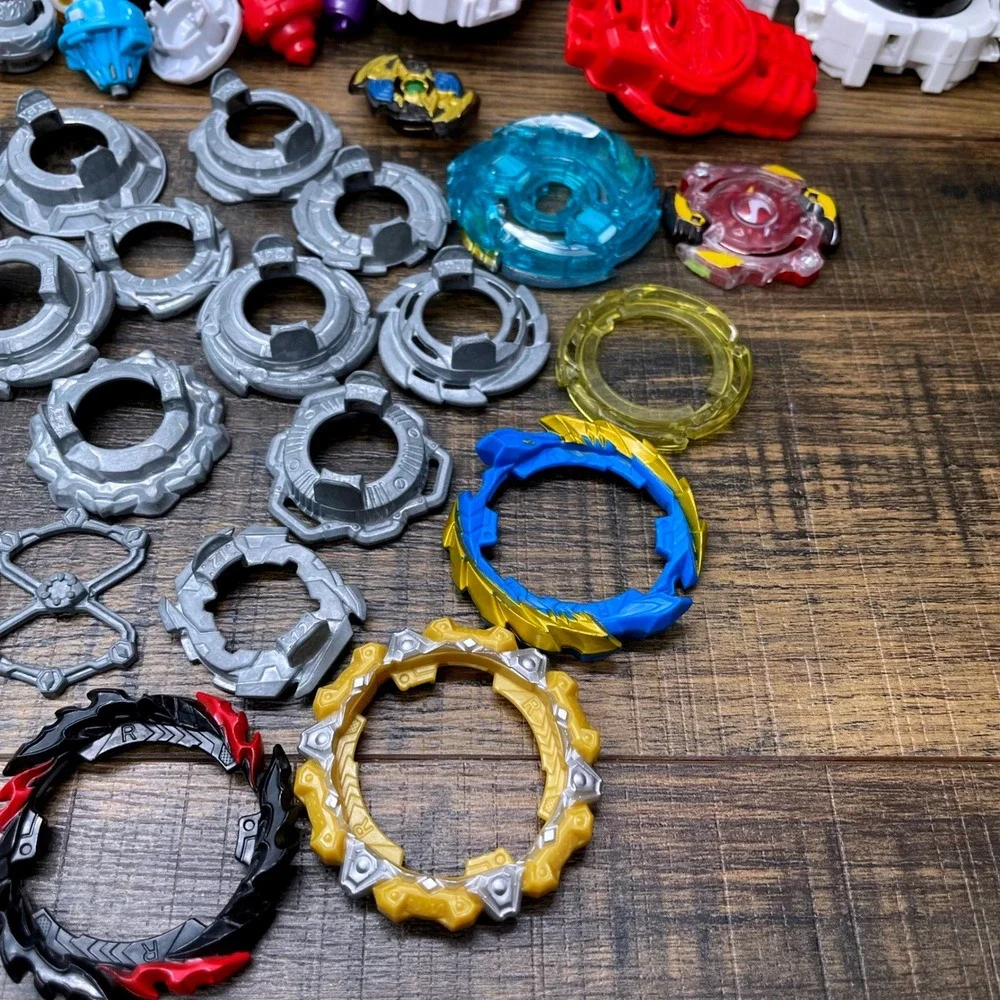 Beyblade Burst Metal Forge Discs Lot 20+ Cast Weights Chassis Armor Rings